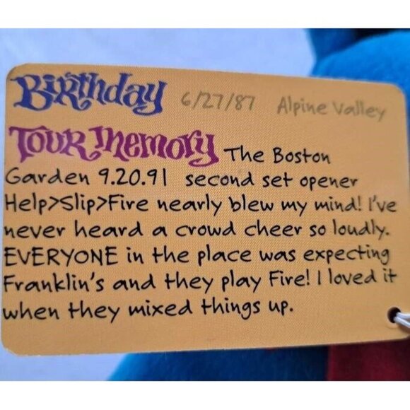 Tennessee Jed Bear Grateful Dead Beanie Limited Edition Plush Doll Music Tour - Picture 4 of 4